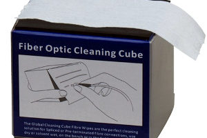 Cubo para limpieza de conectores de fibra óptica 