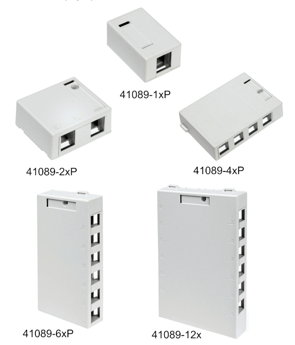 Cajas de montaje superficial para conectores QuickPort