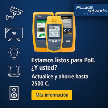 Promoción Fluke "Estamos listos para PoE. ¿Y tú?"