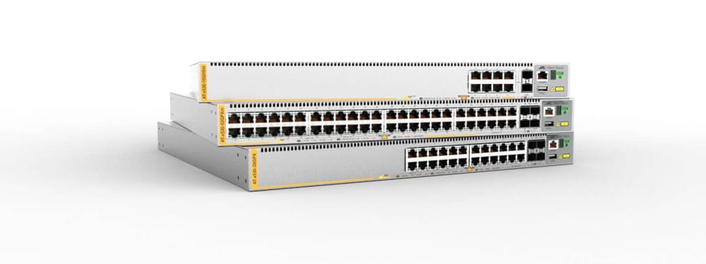 Switch apilable 100/1000X SFP de veinticuatro puertos para IA, 5G y edge computing