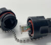 Conector apantallado e impermeable Cat6 para entornos adversos y húmedos